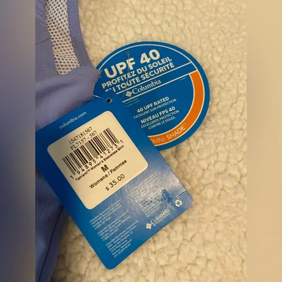 Columbia Women’s  PFG Light Blue Sleeveless Shirt size Medium NWT - Picture 6 of 12